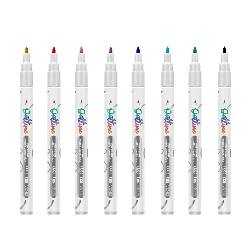 Marcador Outline Vibes - 1.0mm - Multisuperfícies - Pote C/ 24 un - Tris - Imagem 3