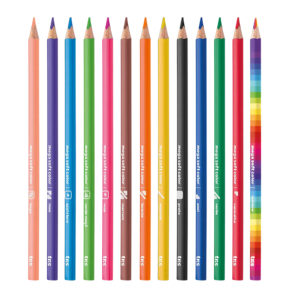 Lápis de Cor Mega Soft Color - 12 Cores + 1 Lápis Rainbow - Tris - Imagem 2