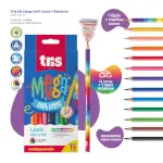 Lápis de Cor Mega Soft Color - 12 Cores + 1 Lápis Rainbow - Tris - Thumbnail 3
