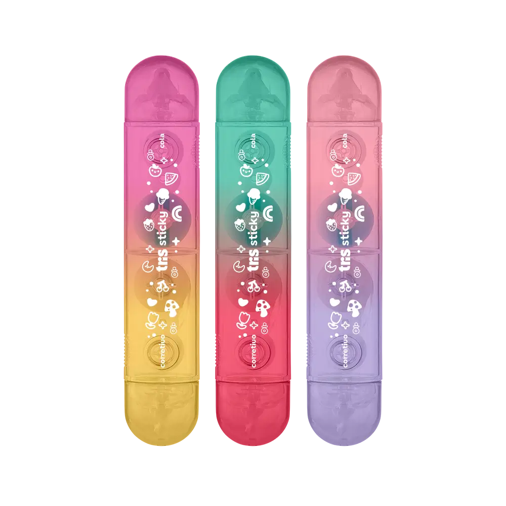 Fita Corretiva + Cola em Fita Sticky Holic Charm - Display C/ 12 un -Tris - Imagem 2