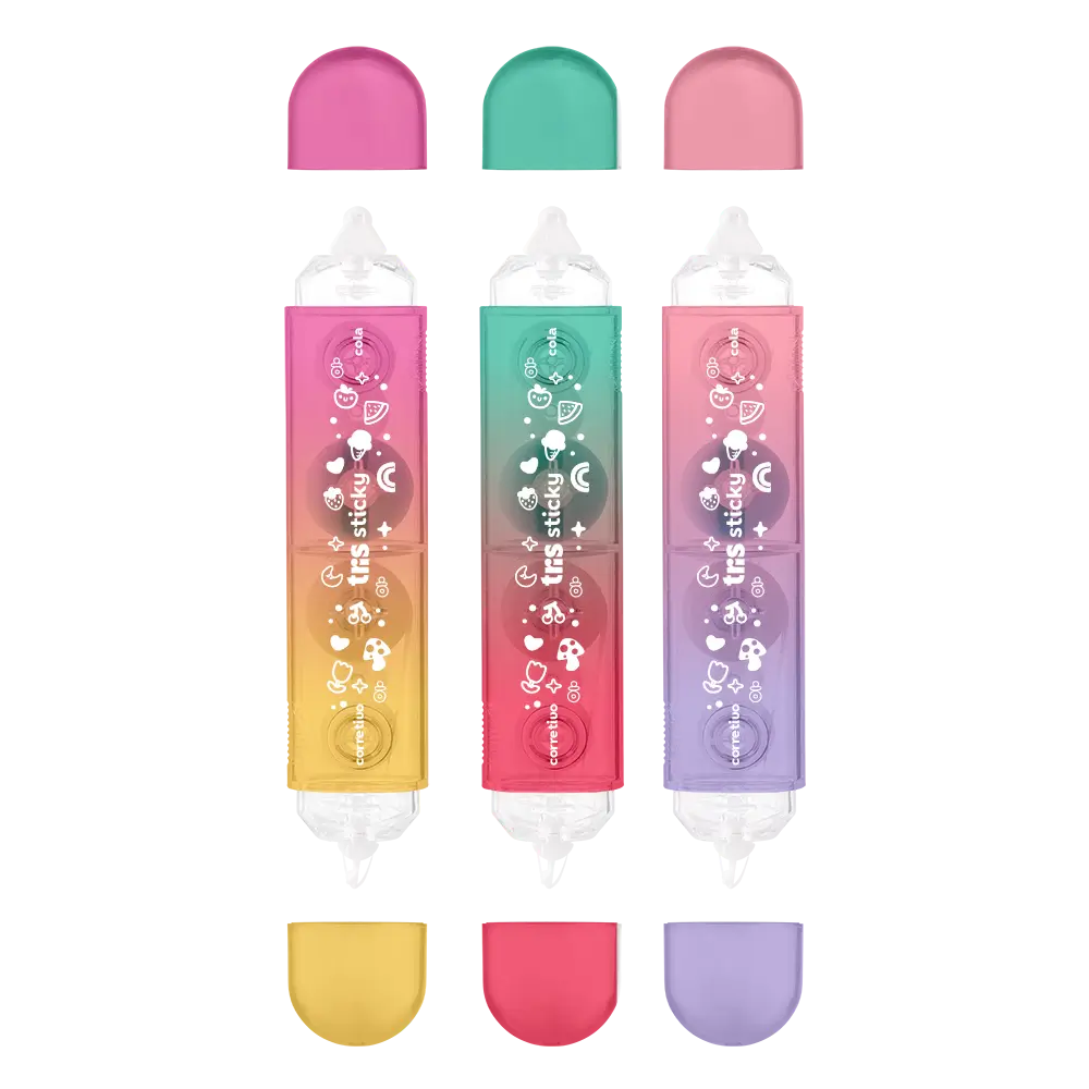 Fita Corretiva + Cola em Fita Sticky Holic Charm - Display C/ 12 un -Tris - Imagem 3