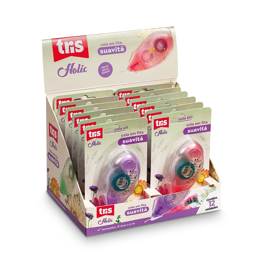 Cola em Fita Suavitá Holic Delicata - 6mx8mm - Cartela C/ 1 un - Tris - Imagem 1
