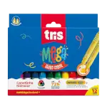 Imagem do produto hidrocor ponta tamanho super jumbo retrátil mega hidro color - 12 cores- tris