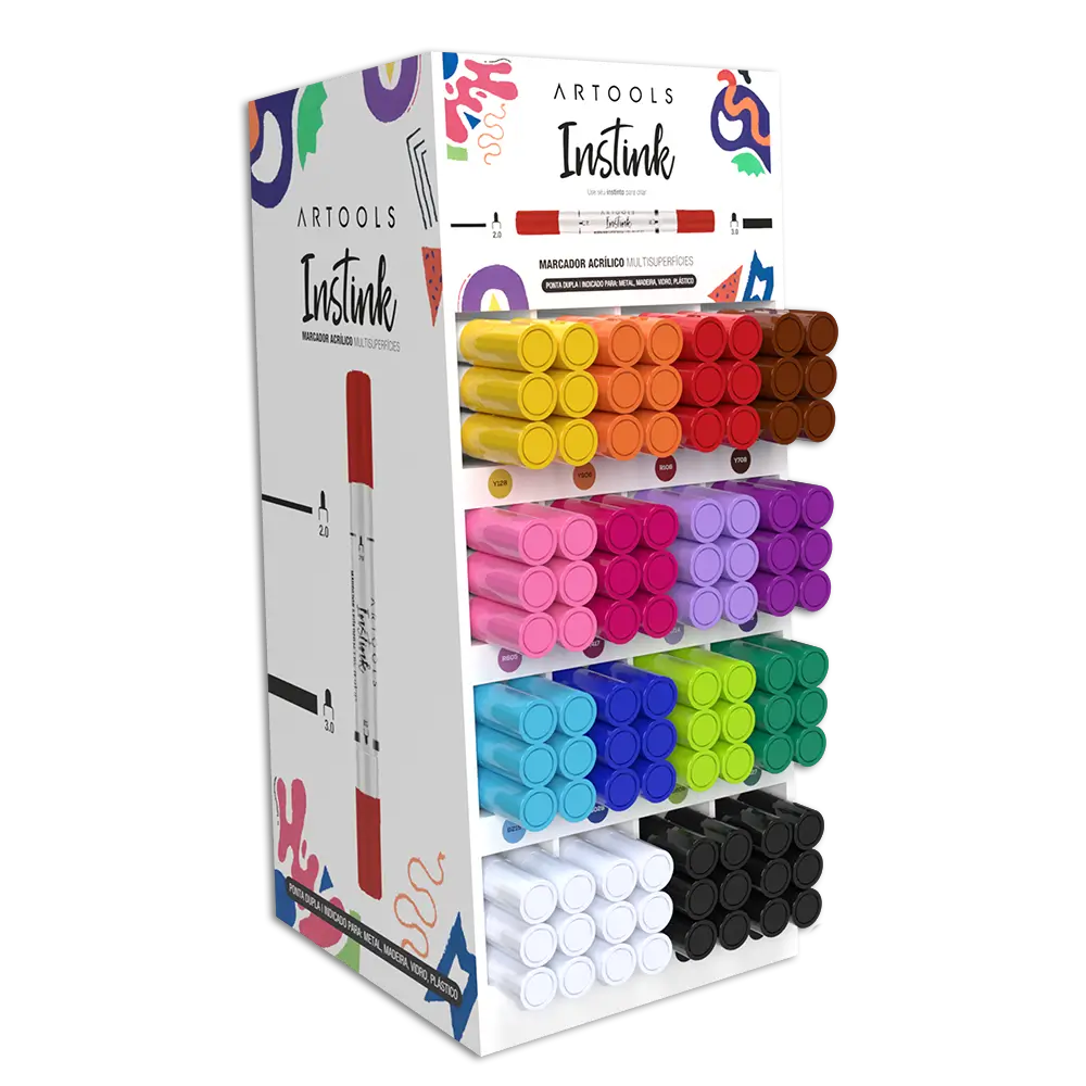 Marcador Acrílico Instink - Display C/96 un - Artools - Imagem 1
