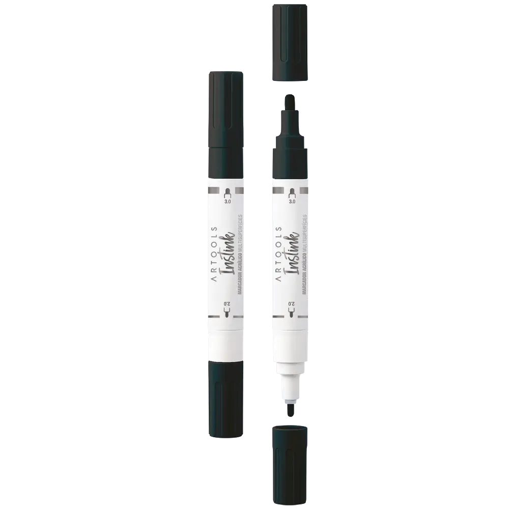 Marcador Acrílico Instink - Preto - Caixa C/6 un - Artools - Imagem 2