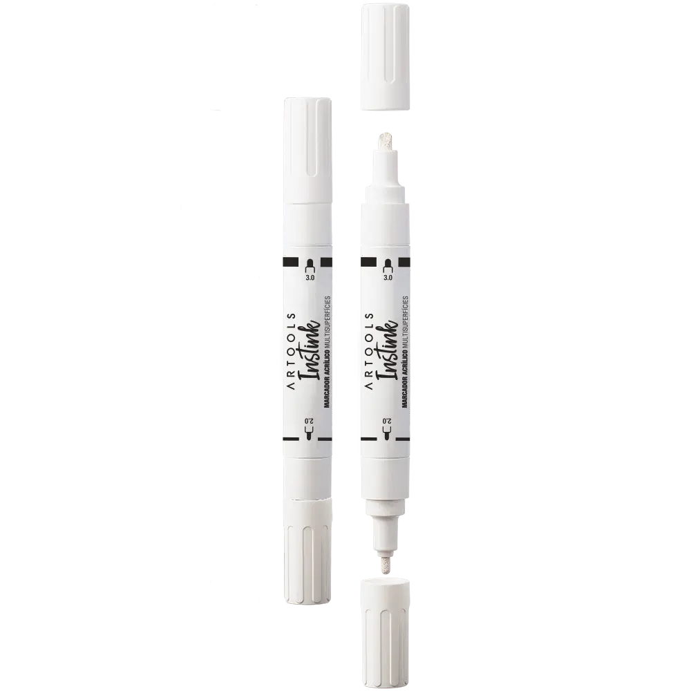 Marcador Acrílico Instink - Branco - Caixa C/6 un - Artools - Imagem 2