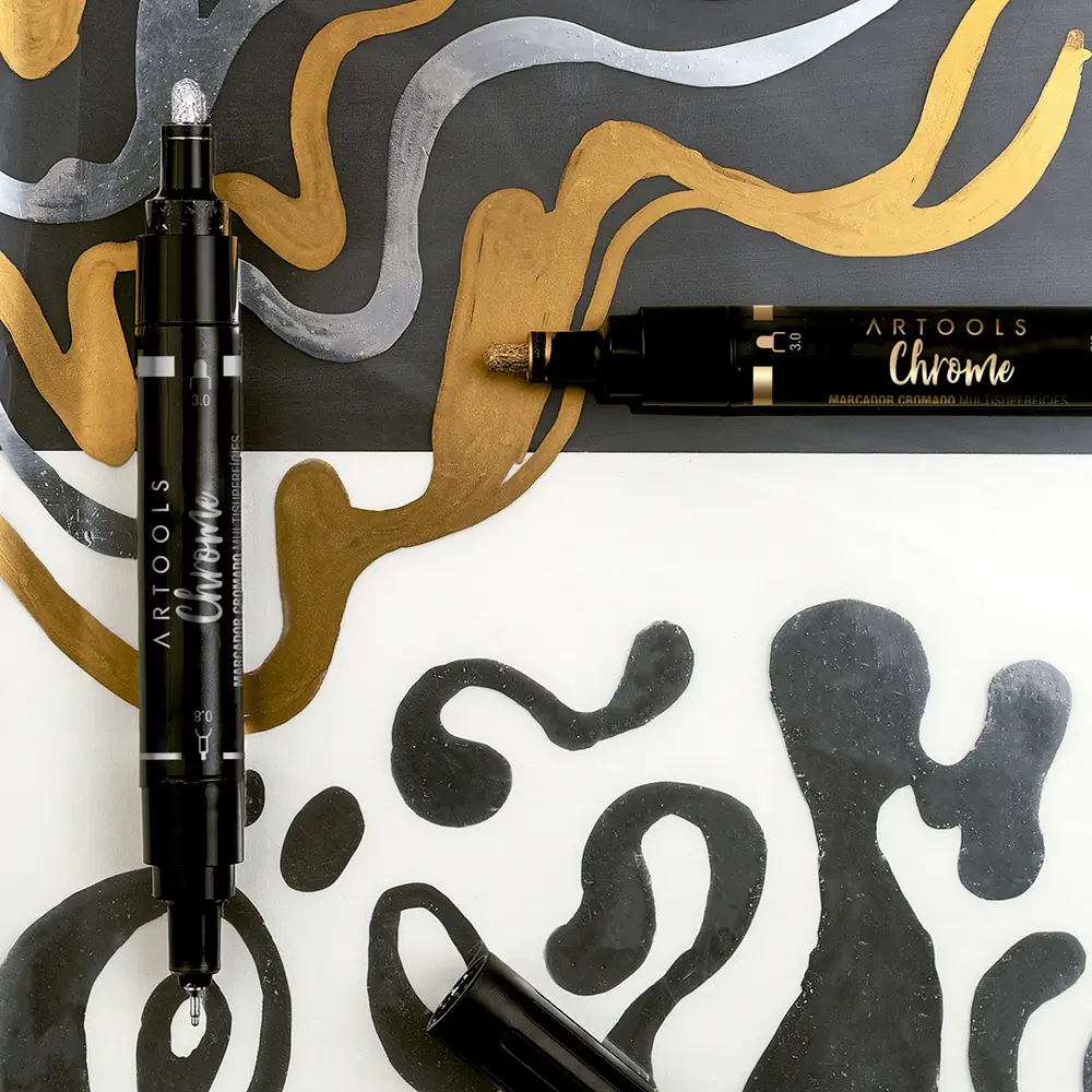 Marcador Cromado Chrome - Prata - Cartela C/1 un - Artools - Imagem 4