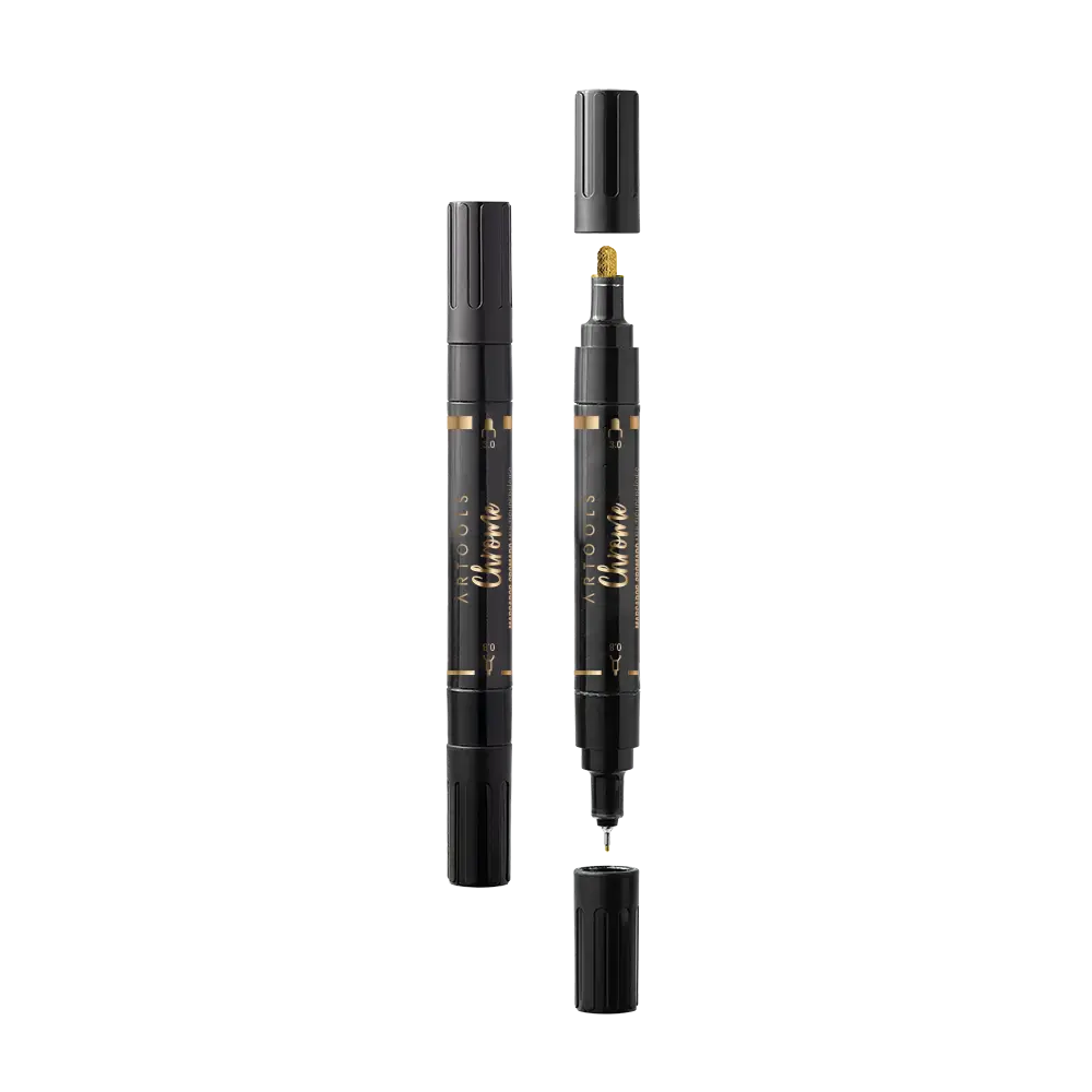 Marcador Cromado Chrome - Ouro - Cartela C/1 un - Artools - Imagem 2