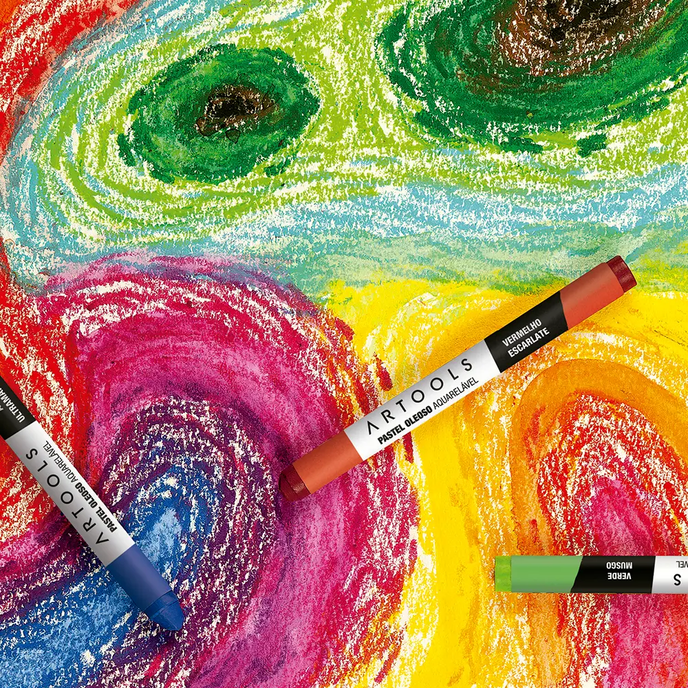 Óleo Pastel Aquarelável - Conjunto C/14 Cores - Artools - Imagem 4