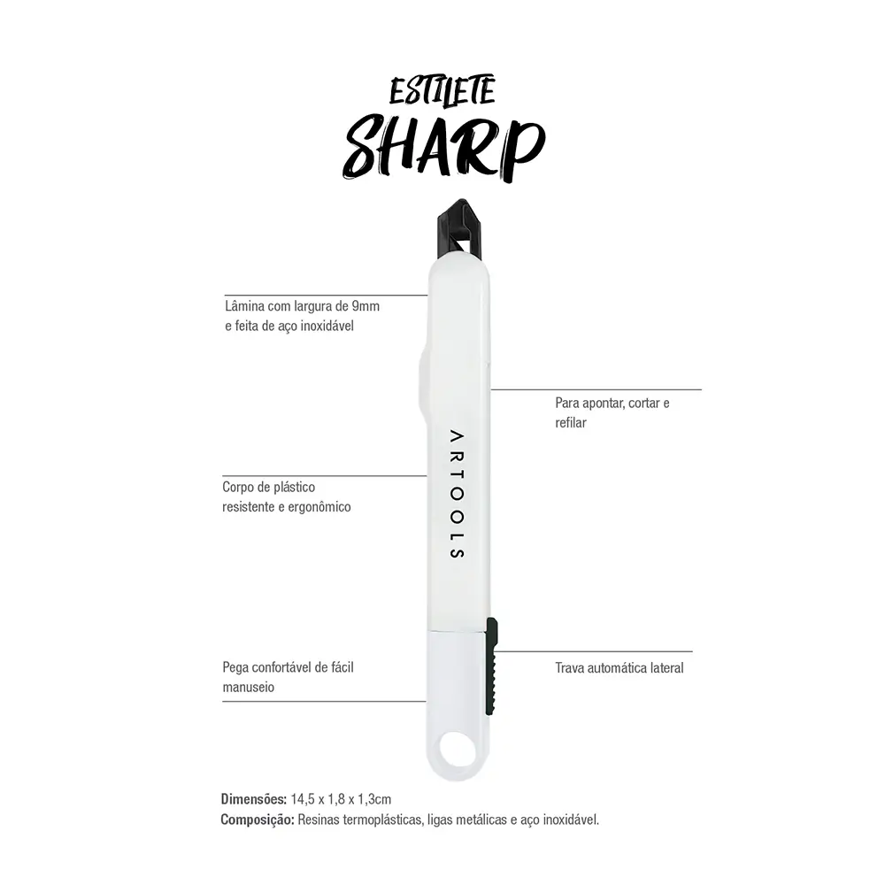 Estilete Sharp - Cartela C/1 un - Artools - Imagem 3