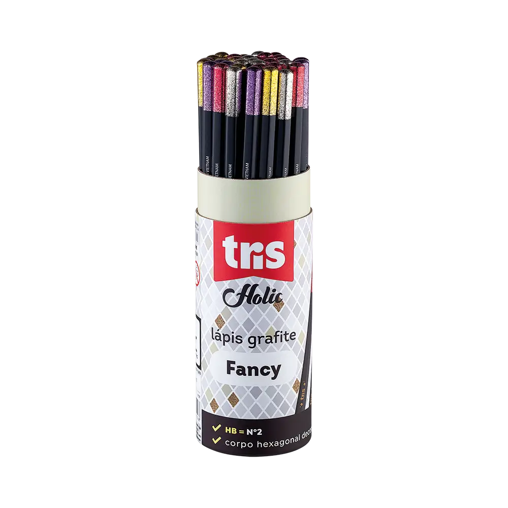 Lápis Grafite Holic Fancy - HB - Pote C/ 36 un - Tris - Imagem 1